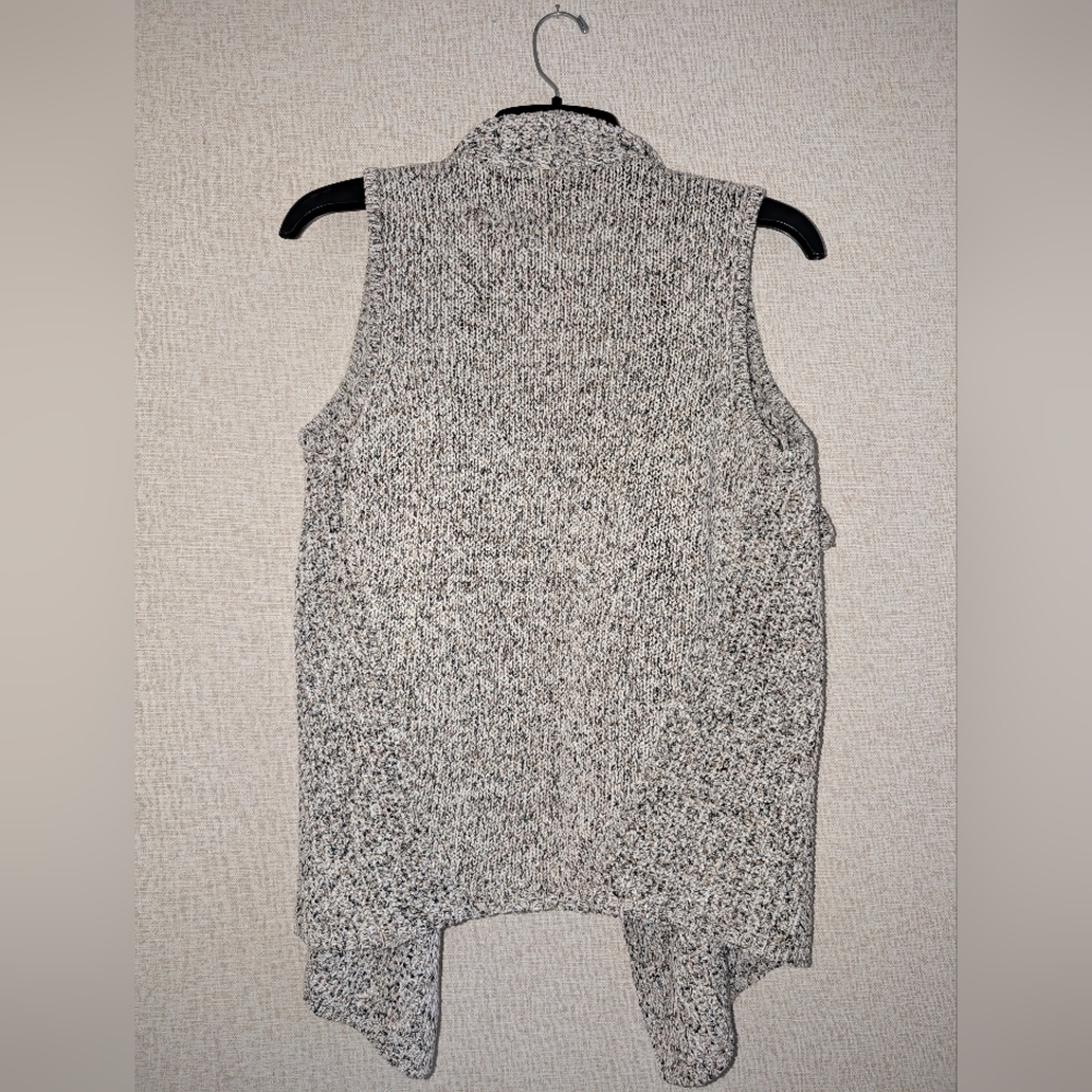 Jones New York Black and White Sleeveless Cardigan - Picture 2 of 8